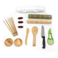 Conjunto de 12 unidades de cozinha para iniciantes Fácil de usar em casa Bambu Roll Mat Kit de preparação de arroz e sushi com bazuca